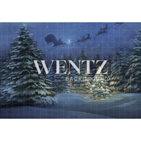 Fabric Photography Background Christmas Pines / Backdrop 1571