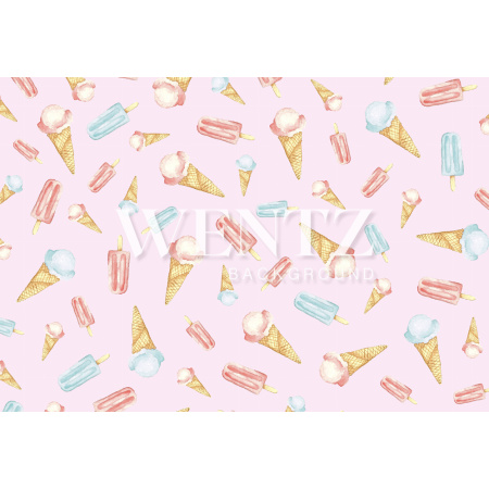 Fabric Photography Background Ice Cream / Backdrop 1580