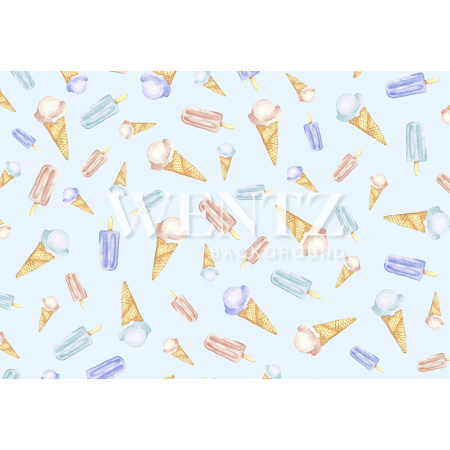 Fabric Photography Background Ice Cream / Backdrop 1581