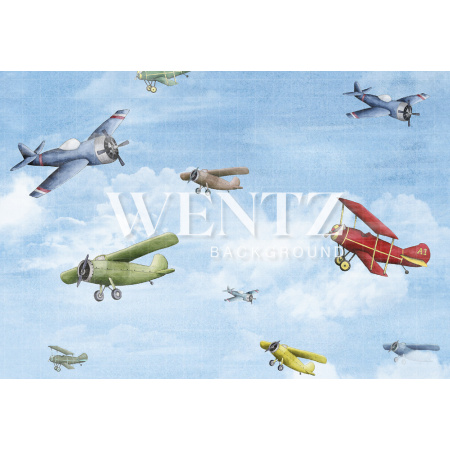Fabric Photography Background Airplane / Backdrop 1582