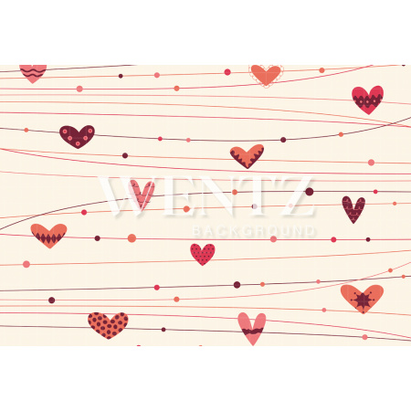 Fabric Photography Background Red Heart / Backdrop 1682