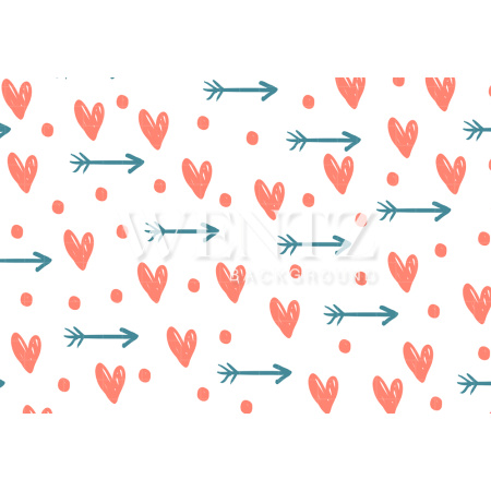 Fabric Photography Background Heart  / Backdrop 1692