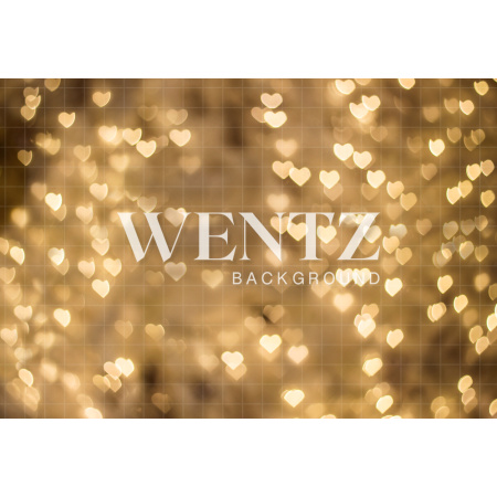 Fabric Photography Background Golden Heart / Backdrop 1769