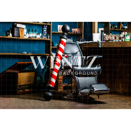 Fabric Photography Background Barber Shop / Backdrop 1828
