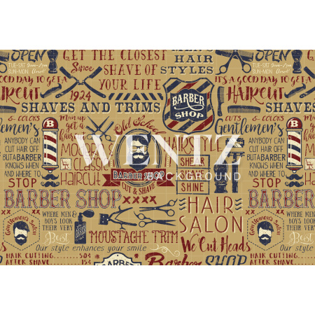 Fabric Photography Background Barber Shop / Backdrop 1843