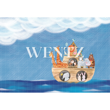 Fabric Photography Background Noah's Ark / Backdrop 1915