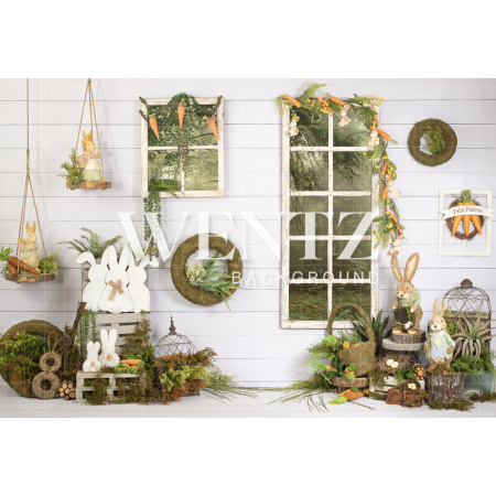 Fabric Photography Background Easter White House / Backdrop 2223