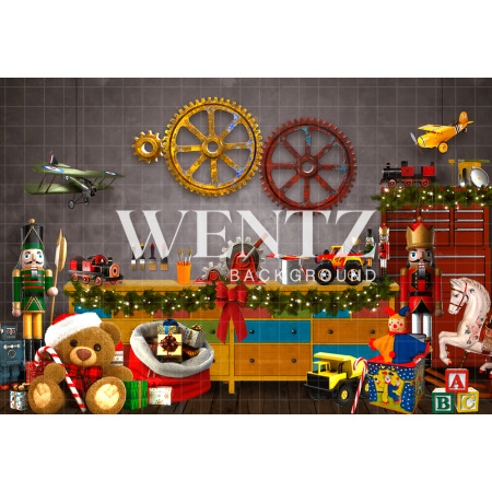 Fabric Photography Background Toy Factory / Backdrop 2337