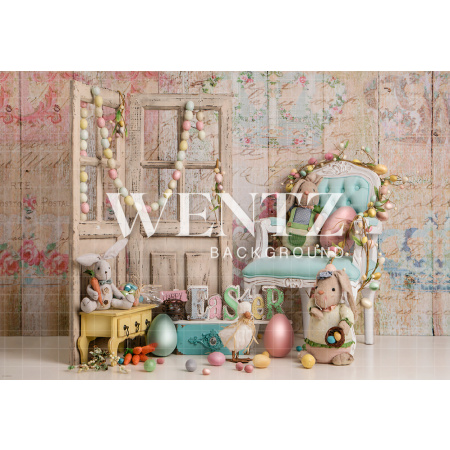 Fabric Photography Background Easter Candy Color / Backdrop 2411