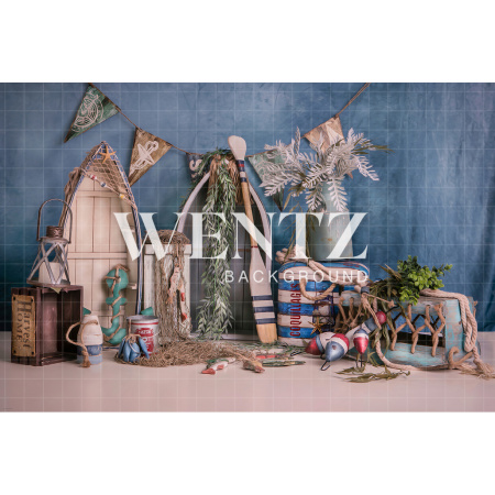 Fabric Photography Background Fisherman / Backdrop 2424