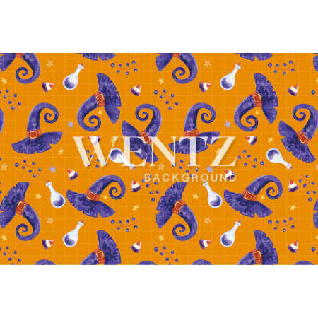 Fabric Photography Background Halloween Witch's Hat / Backdrop 2454