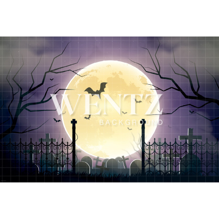 Fabric Photography Background Halloween Night / Backdrop 2458