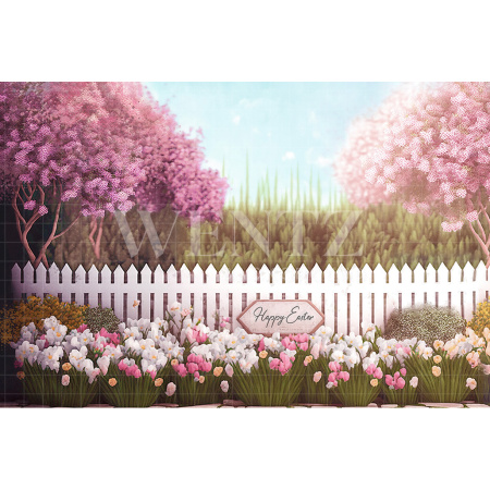 Fabric Photography Background Easter Garden / Backdrop 2583