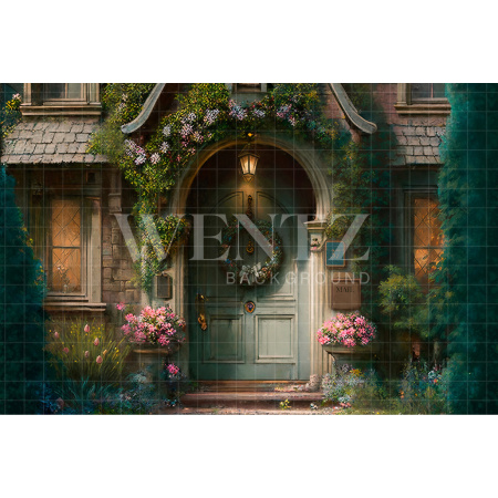 Fabric Photography Background Flower House / Backdrop 2585