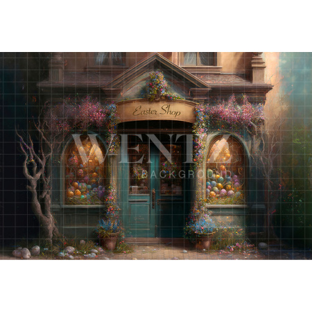 Fabric Photography Background Easter Egg Shop / Backdrop 2594