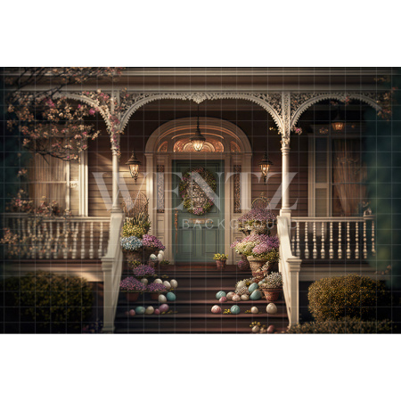 Fabric Photography Background Easter Balcony / Backdrop 2599