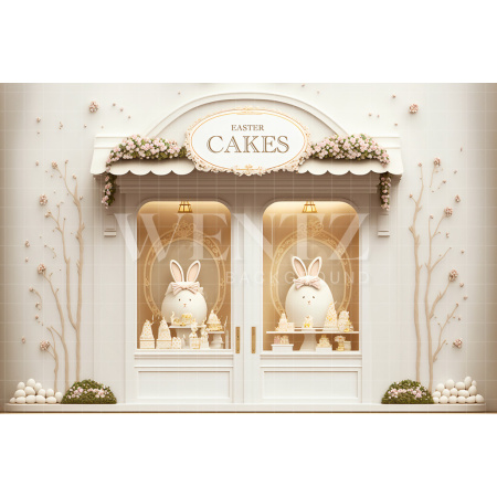 Fabric Photography Background Easter Cakes Shop / Backdrop 2600