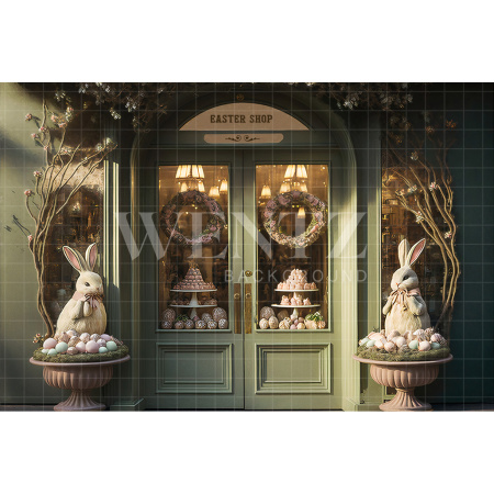 Fabric Photography Background Easter Shop / Backdrop 2607