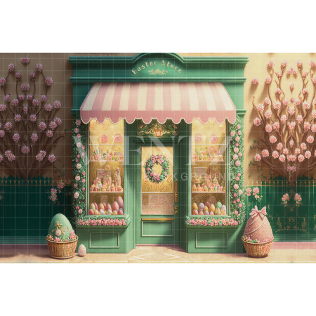 Fabric Photography Background Easter Shop / Backdrop 2625