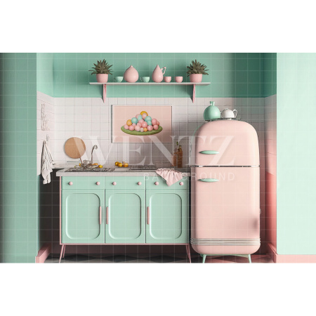 Fabric Photography Background Candy Kitchen / Backdrop 2635