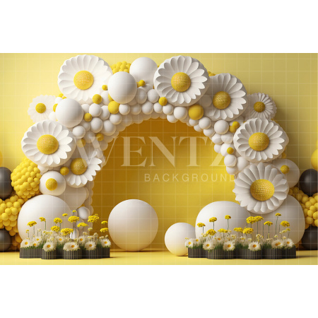 Fabric Photography Background Cake Smash Daisies / Backdrop 2645