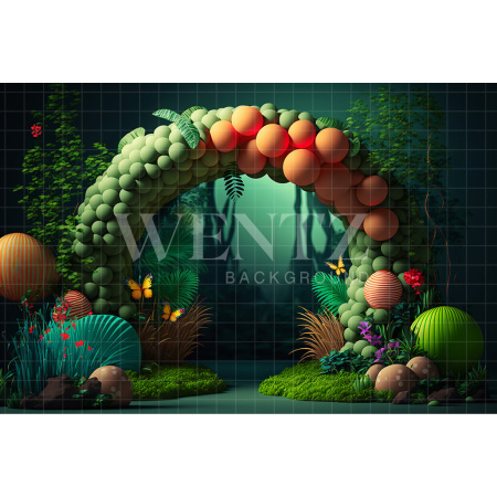 Fabric Photography Background Cake Smash Enchanted Forest / Backdrop 2655