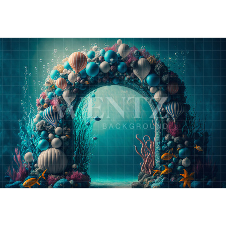 Fabric Photography Background Cake Smash Sea Bottom / Backdrop 2667