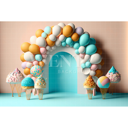 Fabric Photography Background Cake Smash Ice Cream / Backdrop 2675