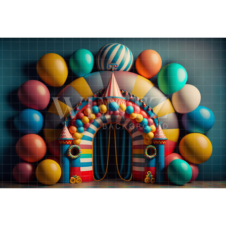 Fabric Photography Background Cake Smash Circus Portal / Backdrop 2684