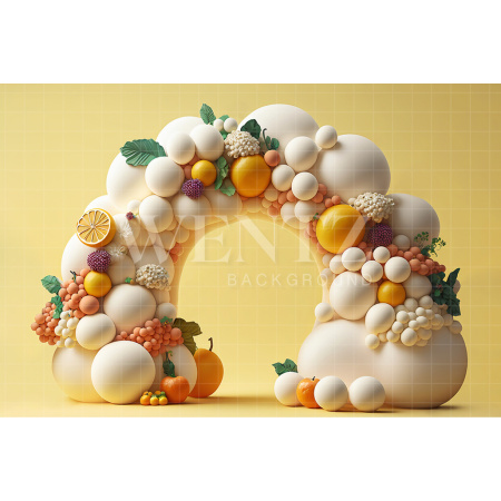 Fabric Photography Background Cake Smash Fruits / Backdrop 2686