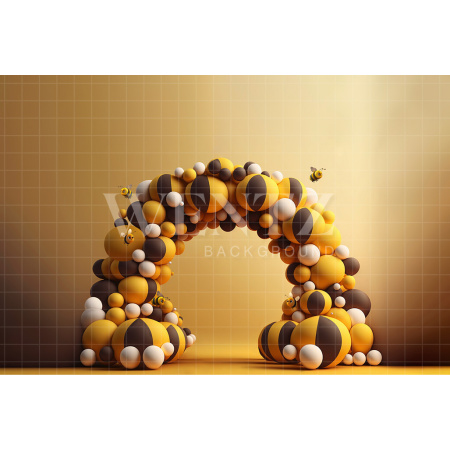 Fabric Photography Background Cake Smash Bee / Backdrop 2699