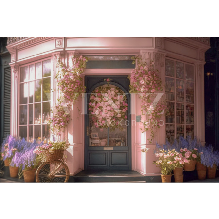 Fabric Photography Background Paris Coffee Shop / Backdrop 2829