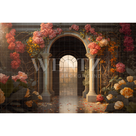 Fabric Photography Background Rose Garden / Backdrop 2743