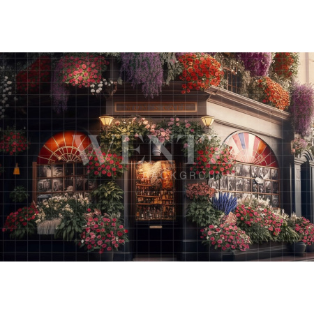 Fabric Photography Background Flower Shop / Backdrop 2758