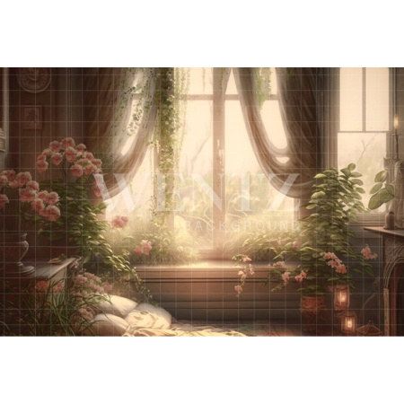 Fabric Photography Background Mother's Day Flower Room / Backdrop 2764