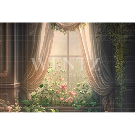 Fabric Photography Background Mother's Day Flowery Scenery / Backdrop 2765