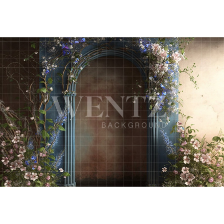 Fabric Photography Background Set Arch with Flowers / Backdrop 2818