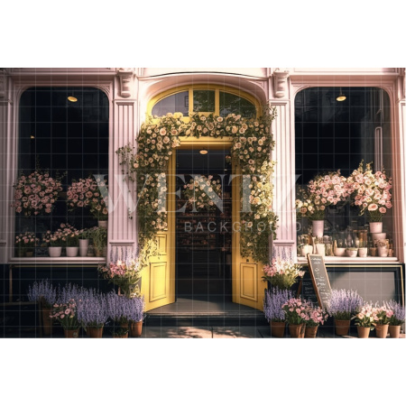 Fabric Photography Background Shop with Flowers / Backdrop 2825