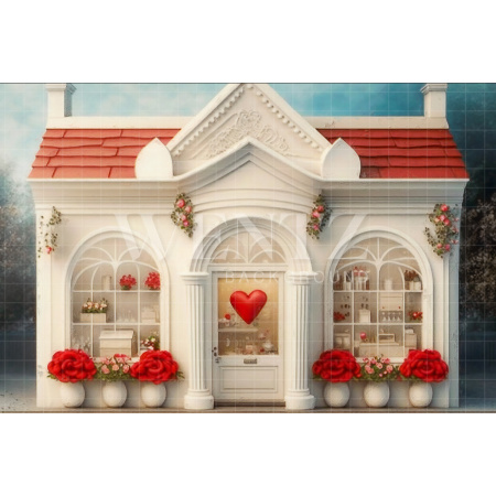 Fabric Photography Background Valentine's Shop / Backdrop 2842