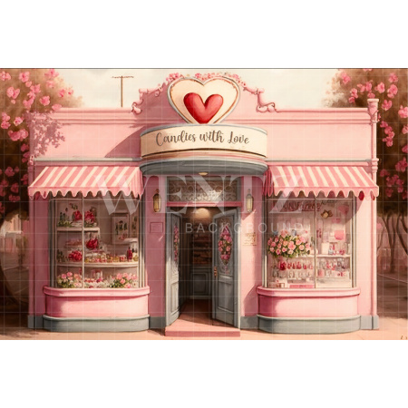Fabric Photography Background Pink Sweetshop / Backdrop 2845