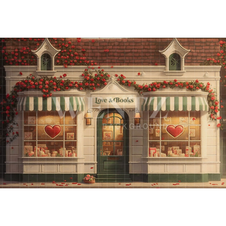 Fabric Photography Background Flower Bookshop / Backdrop 2847