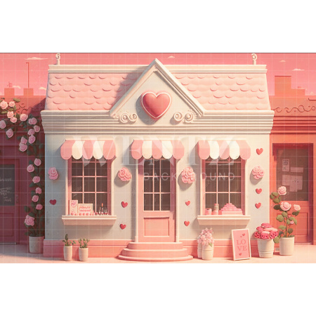 Fabric Photography Background Store with Flowers / Backdrop 2848