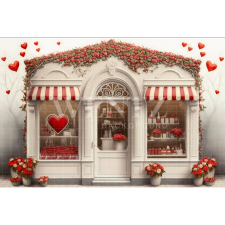 Fabric Photography Background Valentine's Day Gift Shop / Backdrop 2852