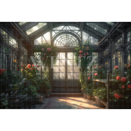 Fabric Photography Background Flower Greenhouse / Backdrop 3121