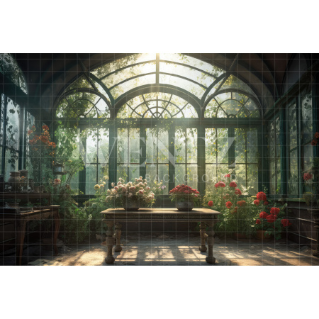 Fabric Photography Background Flower Greenhouse / Backdrop 3122