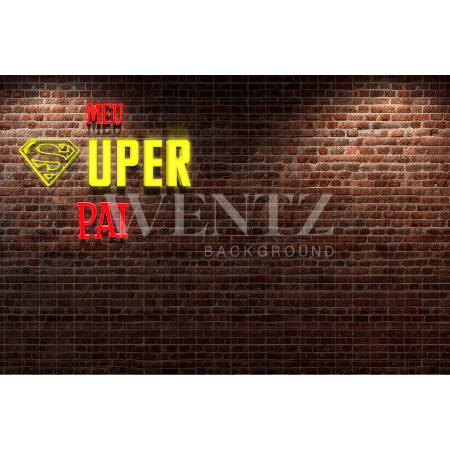 Fabric Photography Background Super Dad / Backdrop 3234