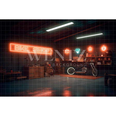 Fabric Photography Background Bike Shop / Backdrop 3263