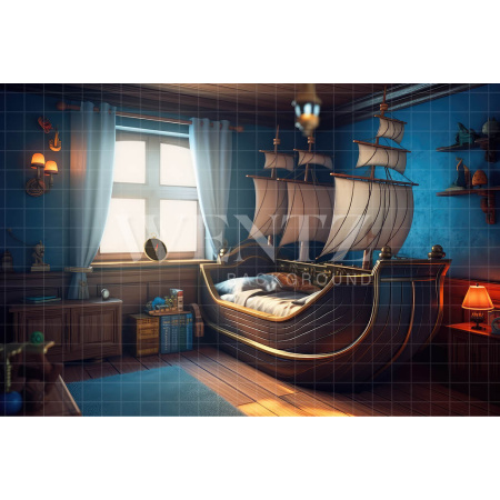 Fabric Photography Background Sailor's Room / Backdrop 3279