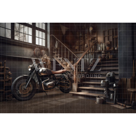 Fabric Photography Background Bike Shop / Backdrop 3280