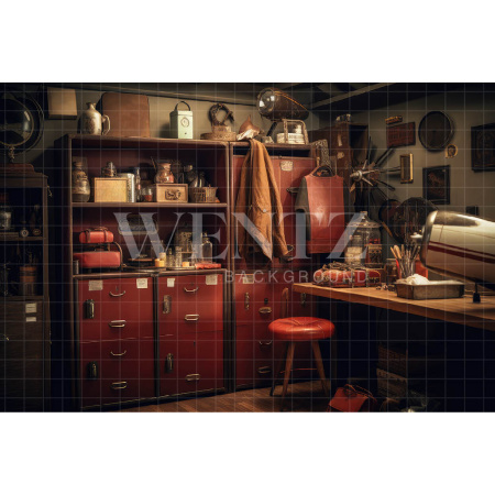 Fabric Photography Background Aviator's Room / Backdrop 3294